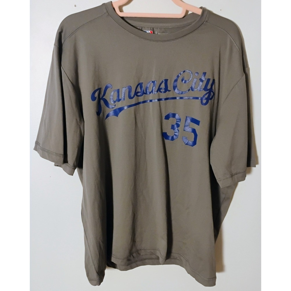 MLB Kansas‎ City Royals Eric Hosmer #35 T-Shirt Men's XL TX3 Cool Gray...